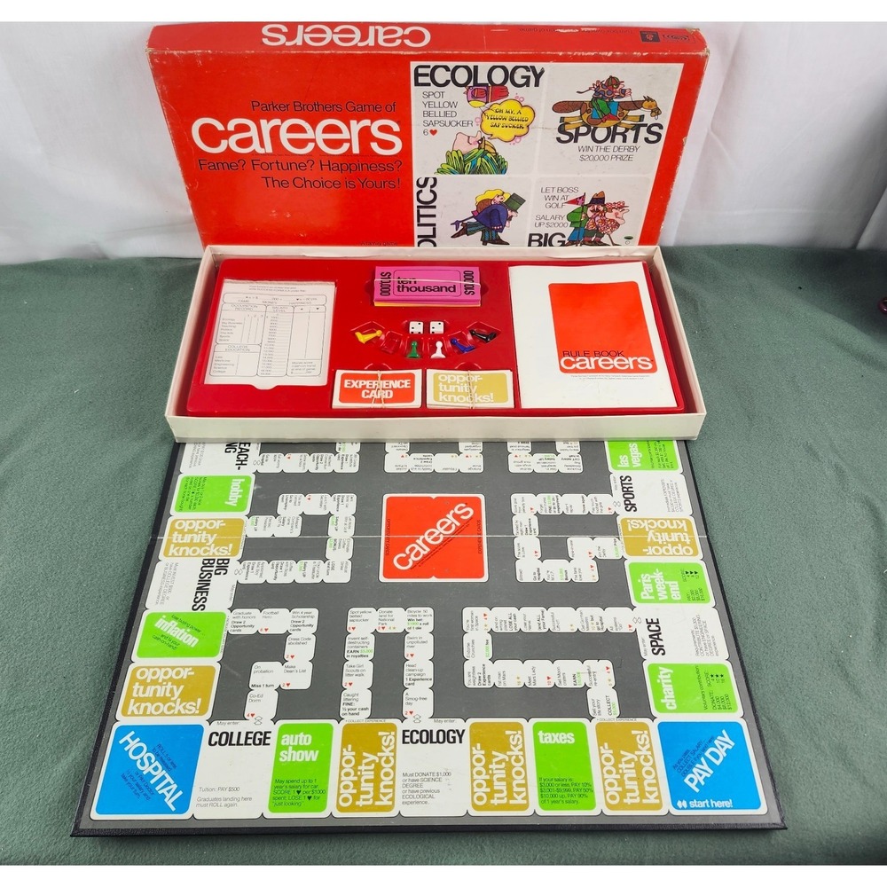 1971 Careers Board Game by Parker Brothers COMPLETE